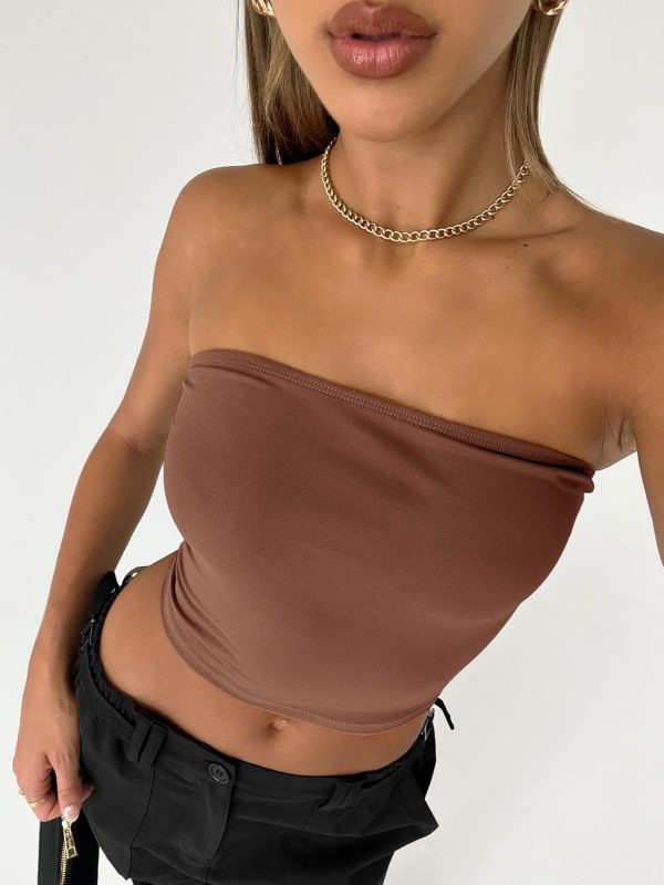 Trendy Queen Womens Tube Tops Strapless Crop Tops Basic Backless Sleeveless Bandeau Going Out Cute 2025 Summer Outfits - Image 45