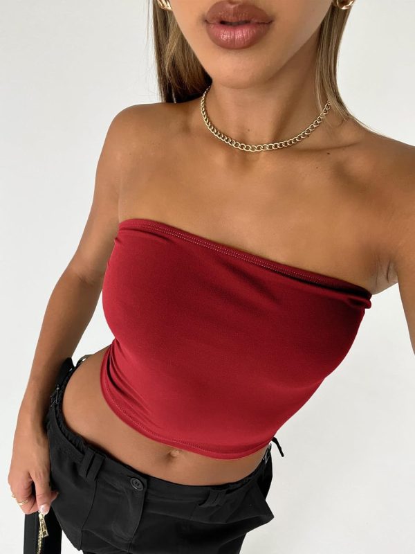 Trendy Queen Womens Tube Tops Strapless Crop Tops Basic Backless Sleeveless Bandeau Going Out Cute 2025 Summer Outfits - Image 55