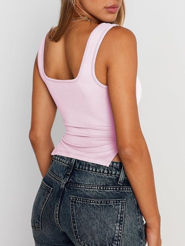 Trendy Queen Womens Going Out Crop Tops Backless Tank Tops Summer Y2k Teen Girls Basics Cute Clothes - Image 4