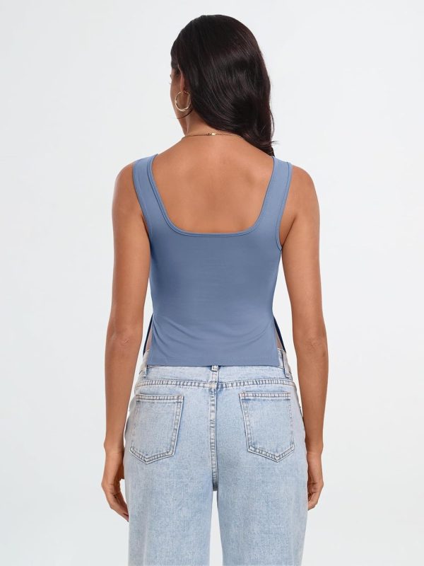 Trendy Queen Womens Going Out Crop Tops Backless Tank Tops Summer Y2k Teen Girls Basics Cute Clothes - Image 27