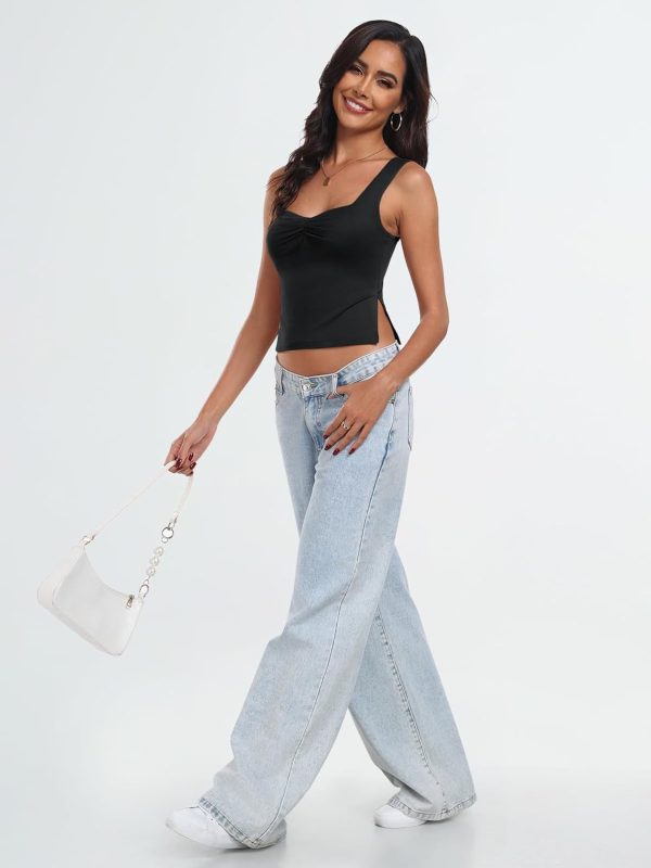 Trendy Queen Womens Going Out Crop Tops Backless Tank Tops Summer Y2k Teen Girls Basics Cute Clothes - Image 34
