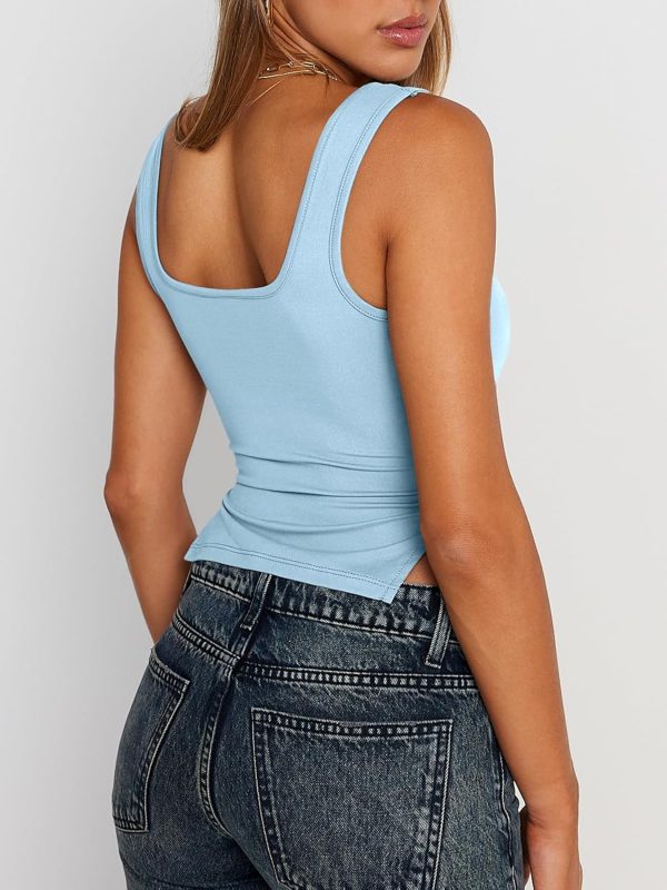 Trendy Queen Womens Going Out Crop Tops Backless Tank Tops Summer Y2k Teen Girls Basics Cute Clothes - Image 37
