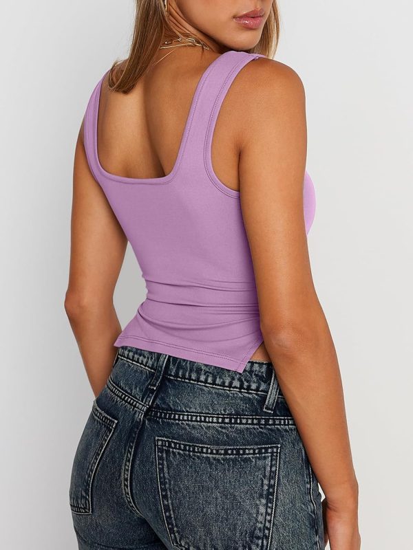 Trendy Queen Womens Going Out Crop Tops Backless Tank Tops Summer Y2k Teen Girls Basics Cute Clothes - Image 85