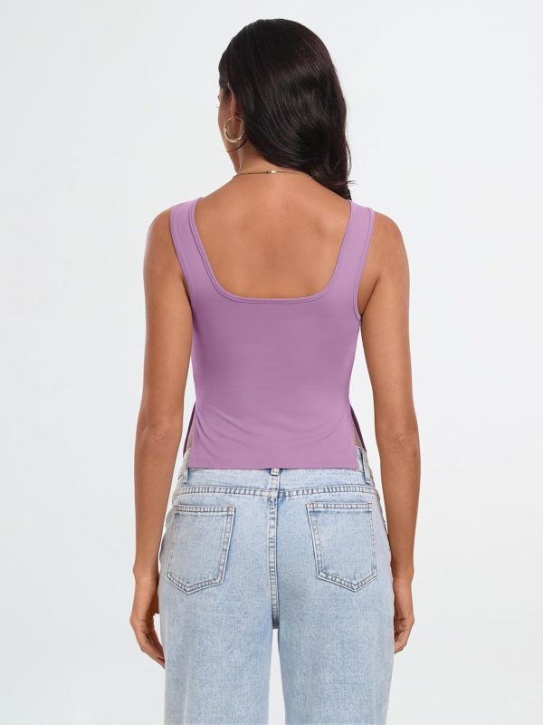 Trendy Queen Womens Going Out Crop Tops Backless Tank Tops Summer Y2k Teen Girls Basics Cute Clothes - Image 86