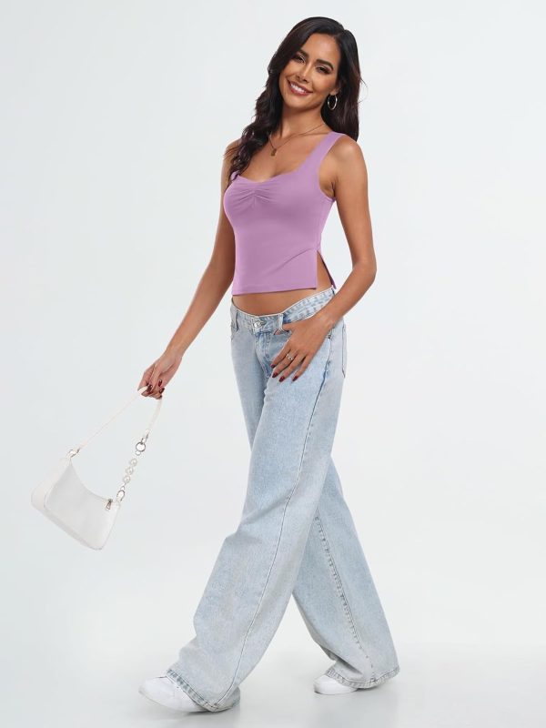 Trendy Queen Womens Going Out Crop Tops Backless Tank Tops Summer Y2k Teen Girls Basics Cute Clothes - Image 87