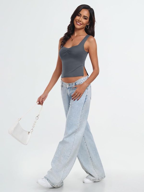 Trendy Queen Womens Going Out Crop Tops Backless Tank Tops Summer Y2k Teen Girls Basics Cute Clothes - Image 94