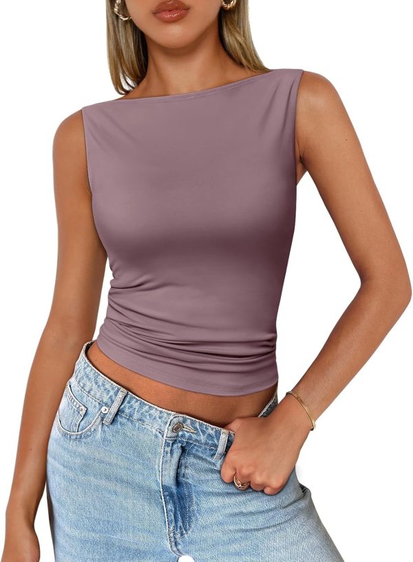Trendy Queen Women Going Out Summer Tank Tops Spring Casual Basic Cute 2025 Sleeveless Shirt Vacation Fashion Outfit Clothes - Image 7