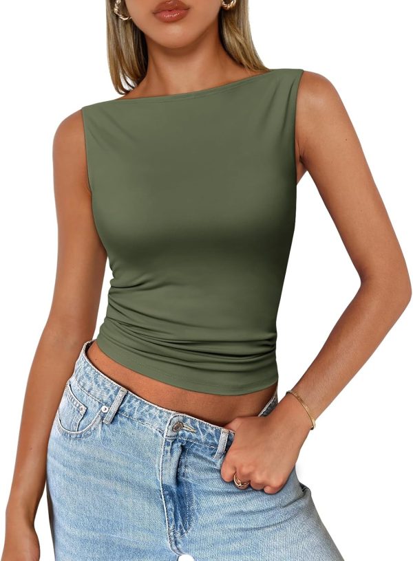 Trendy Queen Women Going Out Summer Tank Tops Spring Casual Basic Cute 2025 Sleeveless Shirt Vacation Fashion Outfit Clothes - Image 22