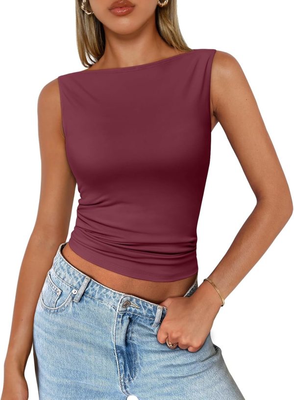 Trendy Queen Women Going Out Summer Tank Tops Spring Casual Basic Cute 2025 Sleeveless Shirt Vacation Fashion Outfit Clothes - Image 59