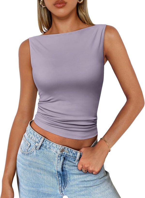 Trendy Queen Women Going Out Summer Tank Tops Spring Casual Basic Cute 2025 Sleeveless Shirt Vacation Fashion Outfit Clothes - Image 79