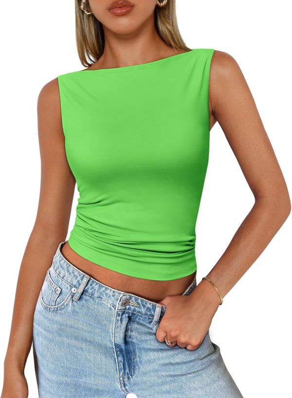 Trendy Queen Women Going Out Summer Tank Tops Spring Casual Basic Cute 2025 Sleeveless Shirt Vacation Fashion Outfit Clothes - Image 89