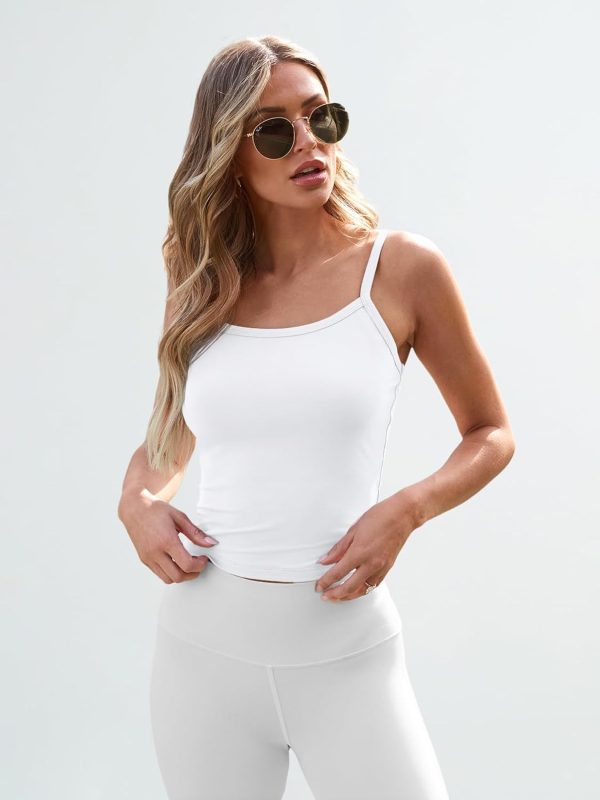 Trendy Queen Womens Spaghetti Strap Tank Tops Adjustable Cute Camisole Going Out Crop Tops Summer Clothes - Image 2