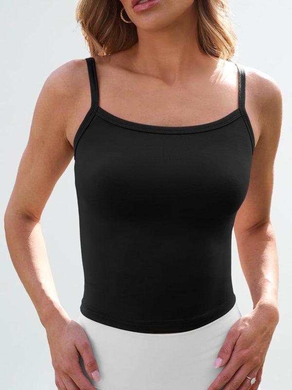 Trendy Queen Womens Spaghetti Strap Tank Tops Adjustable Cute Camisole Going Out Crop Tops Summer Clothes - Image 34