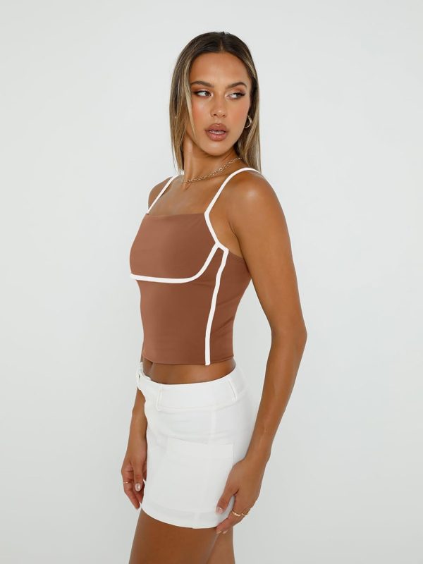 Trendy Queen Womens Camisole Tube Tops with Adjustable Spaghetti Strap Cute Summer Going Out Crop Tops 2025 - Image 23