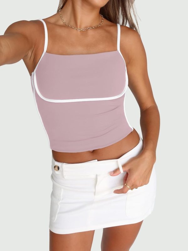 Trendy Queen Womens Camisole Tube Tops with Adjustable Spaghetti Strap Cute Summer Going Out Crop Tops 2025 - Image 37